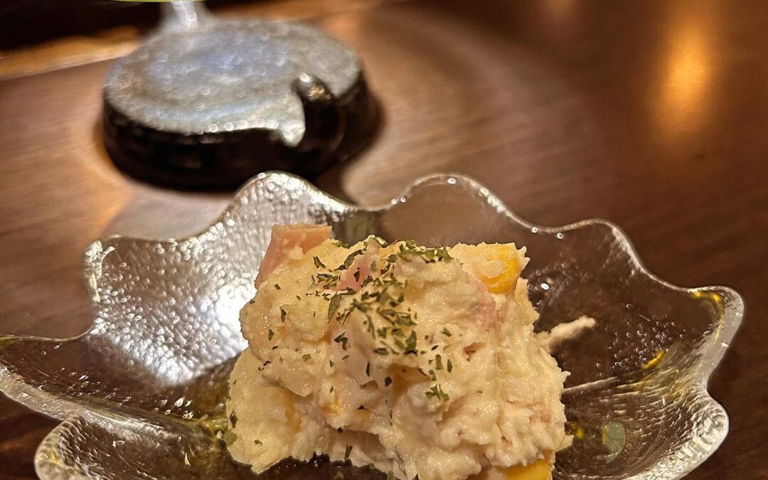 新ジャガイモのポテトサラダ、今夜のチャームで