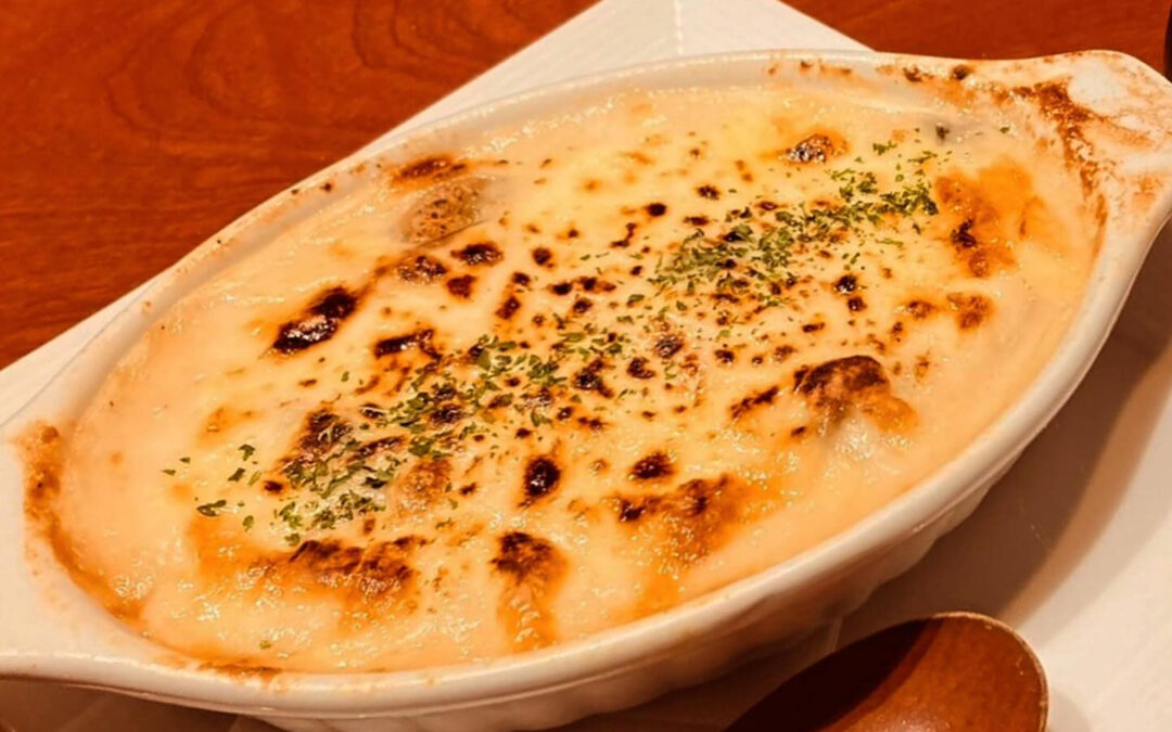 《海老とほうれん草のグラタン》